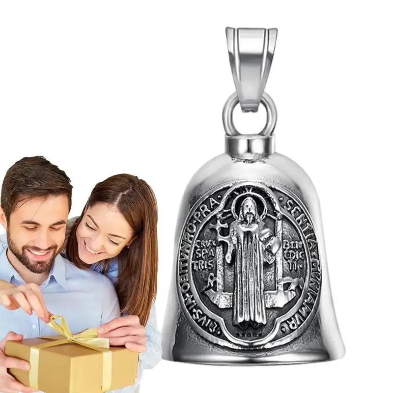 Classic Exquisite Riding Motorcycle Bell Pattern Collana Con Ciondolo Uomo E Donna Punk Daily Leisure Amulet Rider Gift