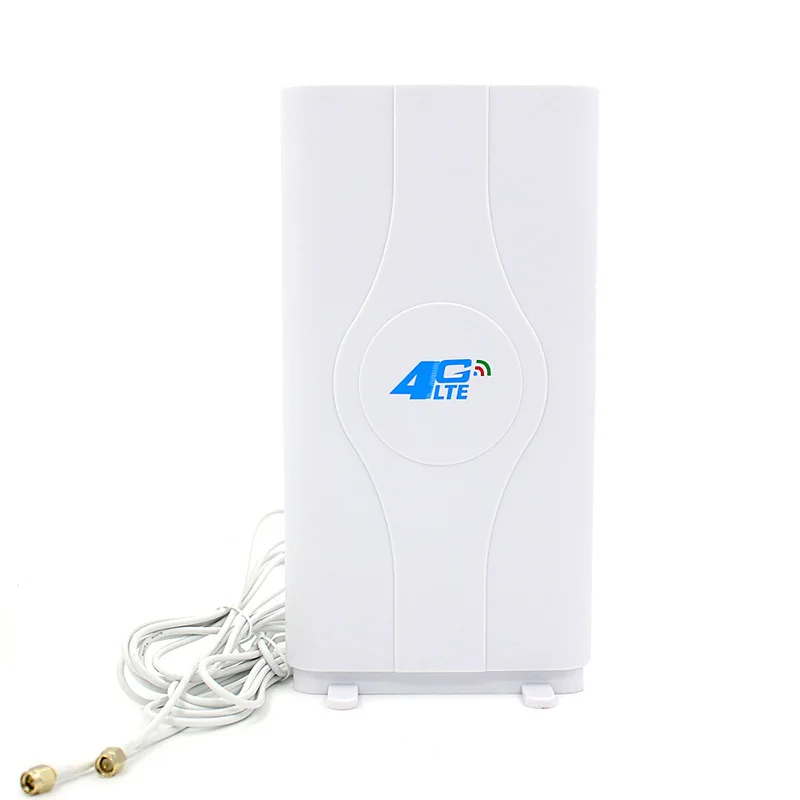 

4G LTE MIMO Antenna Indoor High Gain 30dBi 700-2700MHz Panel Aerial SMA Male TS9 CRC9 2 Meters RG174 Cell Phone Signal Amplifier