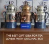 Korkmaz Tea Maker Set | Stainless Steel Samovar, Electric Teapot Set for Gift, Housewarming, Family Gathering | Inox-Rose Gold, 6