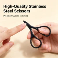 Ciseaux professionnels en acier inoxydable pour ongles, sourcils et cils, lame courbée, manucure, pédicure, coupe-ongles pour doigts et orteils 4