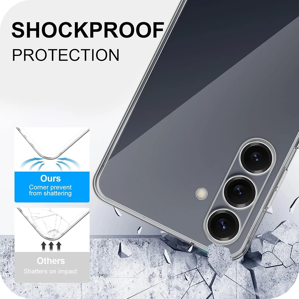 Ultra-Thin Silicone Shockproof Clear Back Case - Slim and Soft Protective Shell