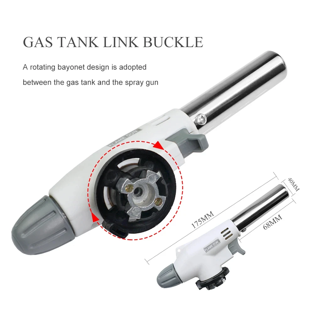 Torch Cooking AutoIgnition Butane Gas Welding-Burner Flame Gun Blow for BBQ Camping Cooking