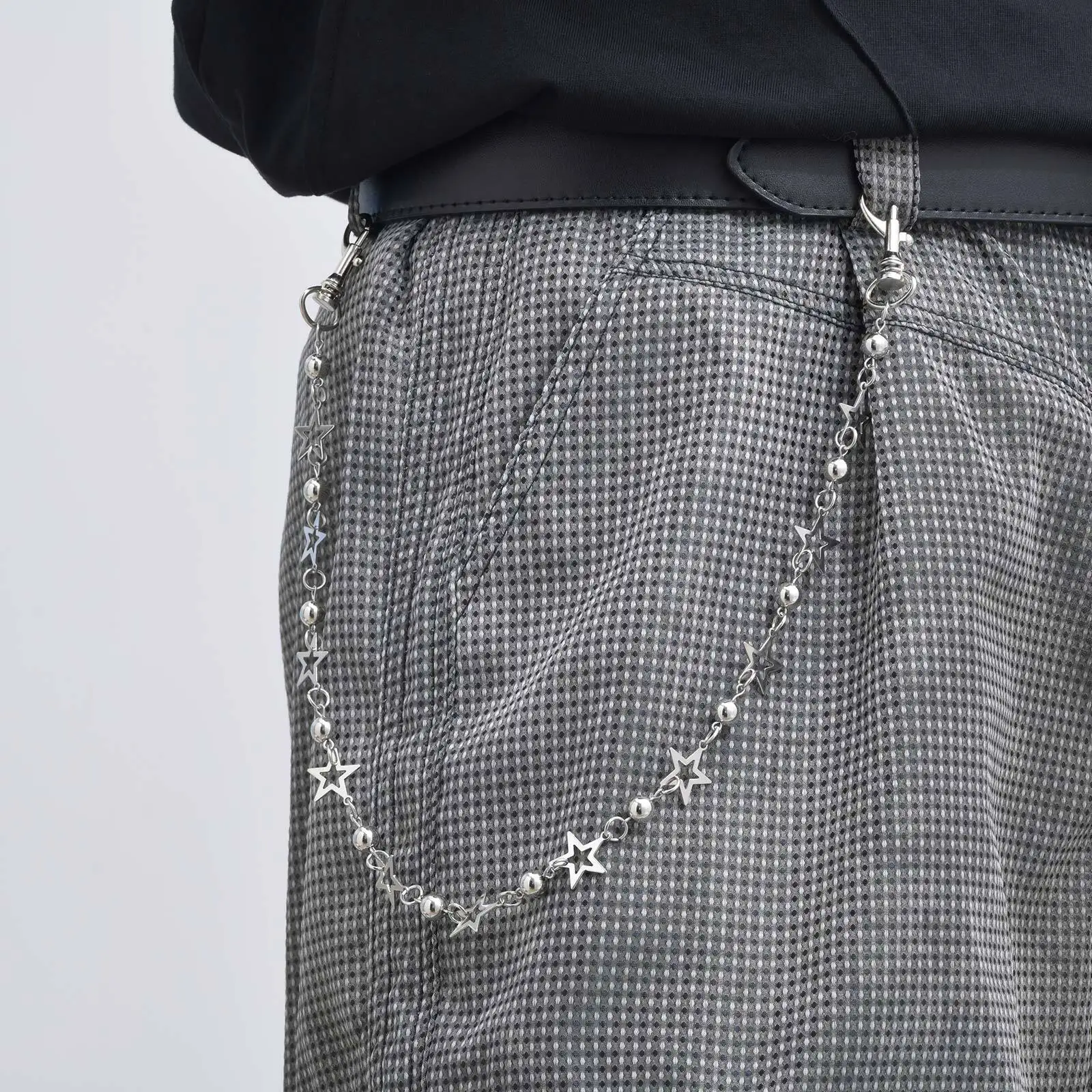 سلسلة سراويل هيب هوب المعدنية للرجال والأولاد، سلس...