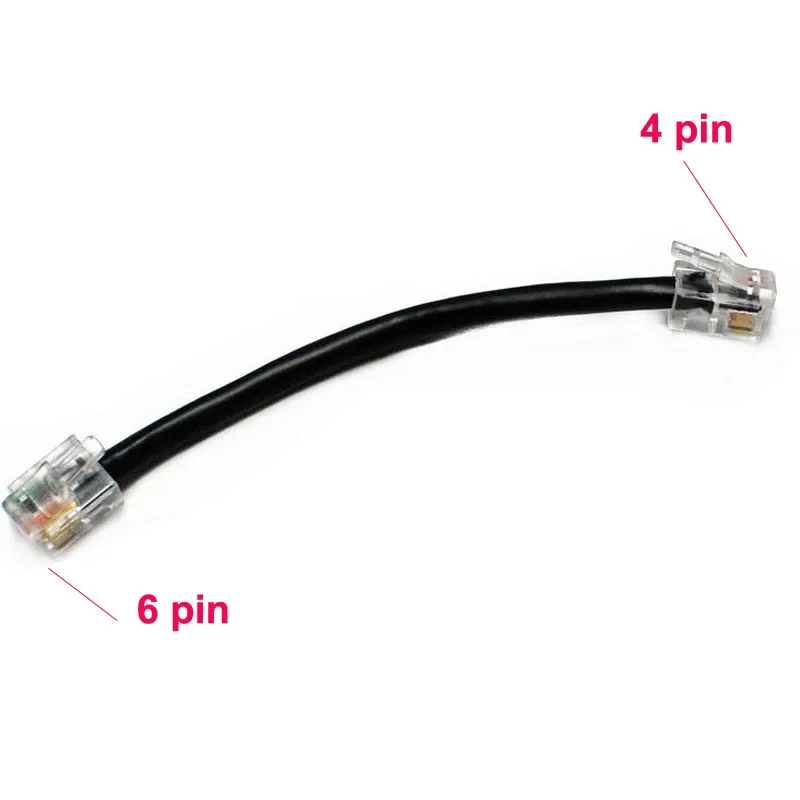 Wholesale Lot 5pcs 10cm Short Front Panel Separate 6pin to 4pin Cable for ICOM IC-2820 IC-2820H IC-E2820 Car Mobile Radio