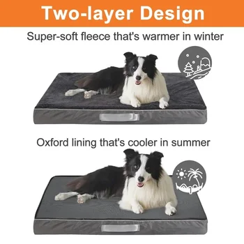 Dog Bed for Extra Large Dogs Waterproof Thick Dog Beds Big Orthopedic Dog Beds with Removable Double Layer Washable 2
