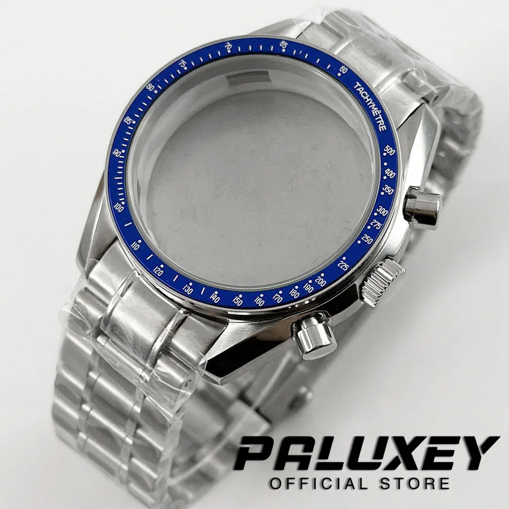 Premium Multifunctional 40mm Speedmaster Watch Case for Quartz Movements - Fits 20mm Strap