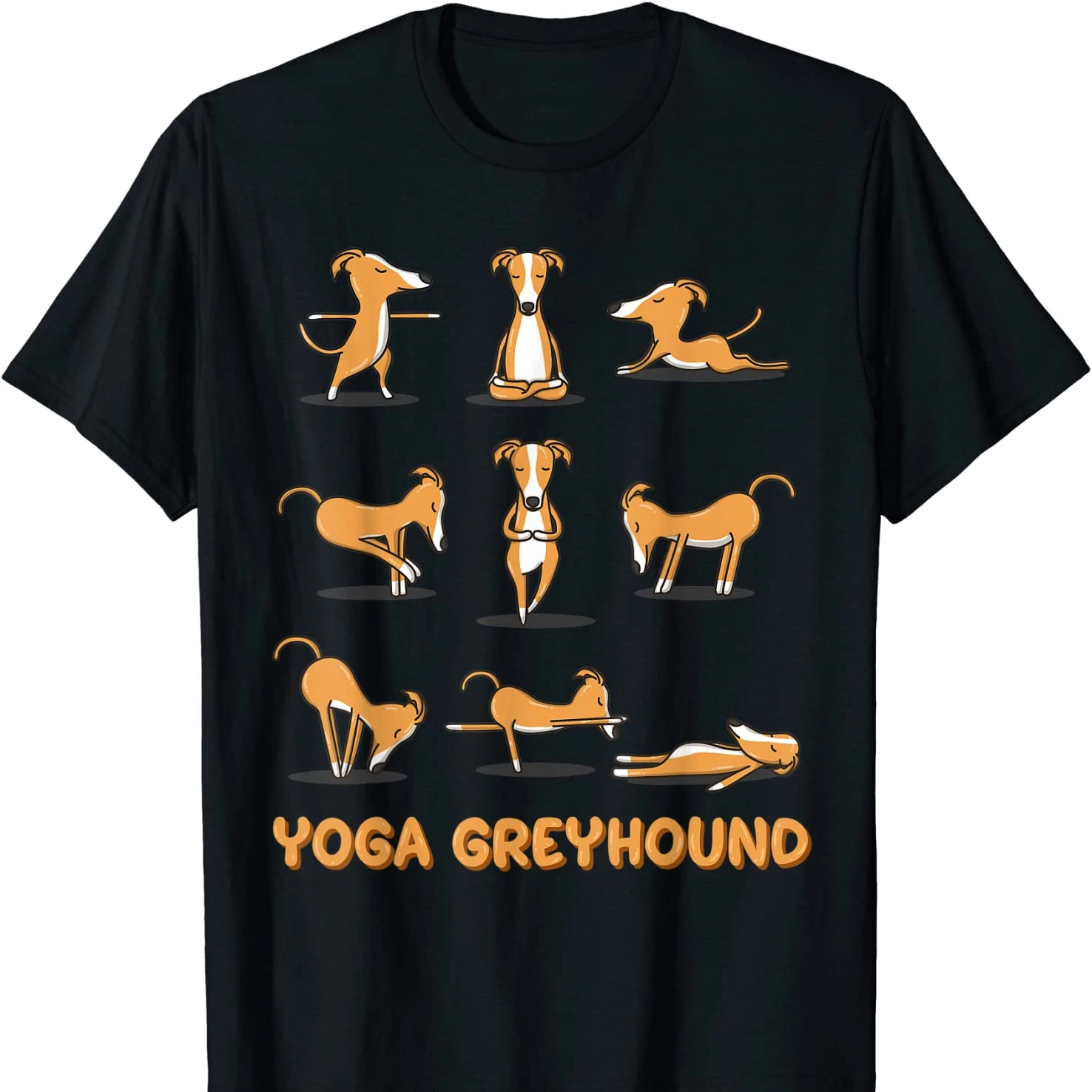 

Funny Greyhound Yoga Pose Meditation T-Shirt. Premium Cotton Short Sleeve O-Neck Mens T Shirt New S-3XL