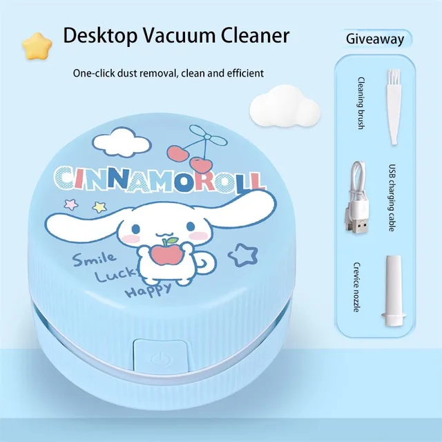 Sanrio Kawaii Cinnamoroll Desktop Vacuum Cleaner: A Cute and Convenient Cleaning Tool