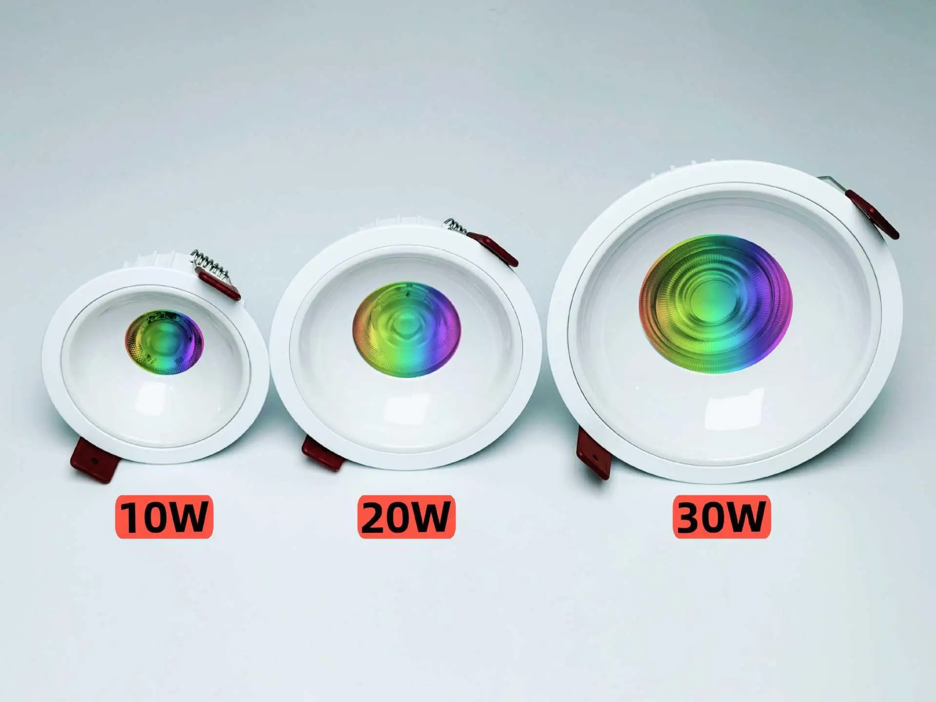 5개/팩 10W 20W 30W DC12V DC24V 30도 4/5선 PWM RGB/RGBW IC 없는 LED 다운라이트 실내용 눈부심 방지 주변 조명