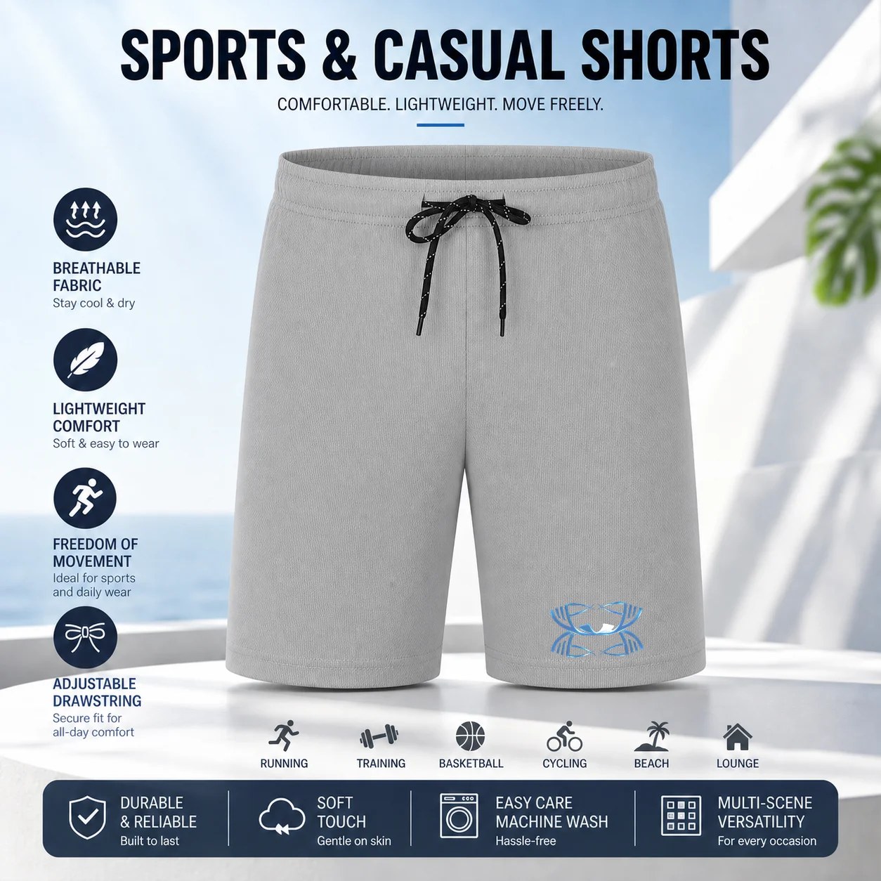 Men's Summer Casual Sport Shorts - Fashionable Straight Sweatpants