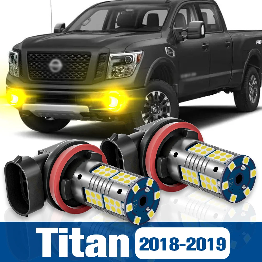 

2pcs LED Fog Light Blub Lamp Accessories Canbus For Nissan Titan 2018 2019