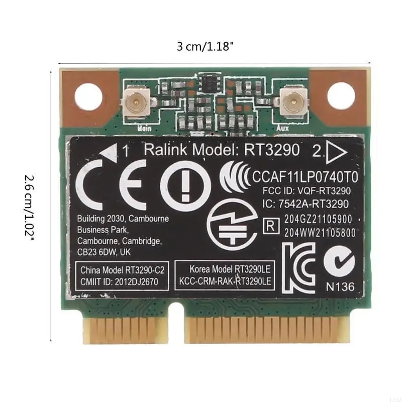 RT3290 690020-001 용 LXAA 2.4Ghz 무선 네트워크 카드 호환 미니 PCI-e LAN 카드, 802.11b/g/n 지원