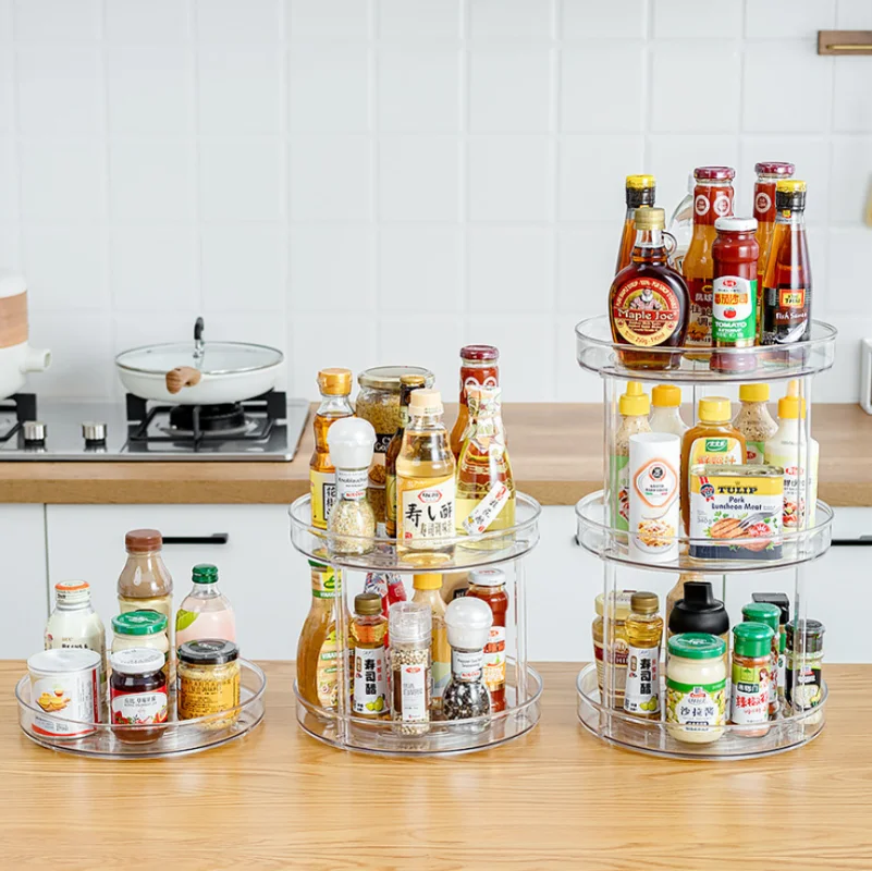 Spice Rack Organizer Spices Condiments Seasoning Holder Jar Cans Plate