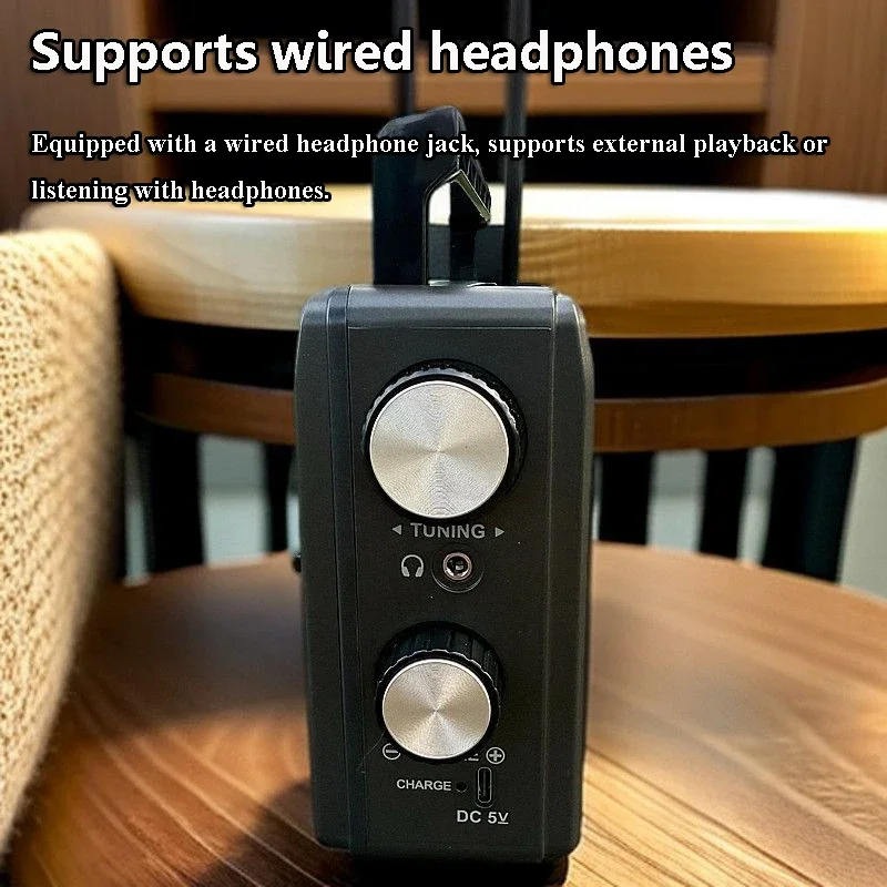 고감도 FM AM SW 라디오 수신기 휴대용 풀 밴드 라디오 내장 스피커 접이식 안테나 지원 3.5mm 헤드폰