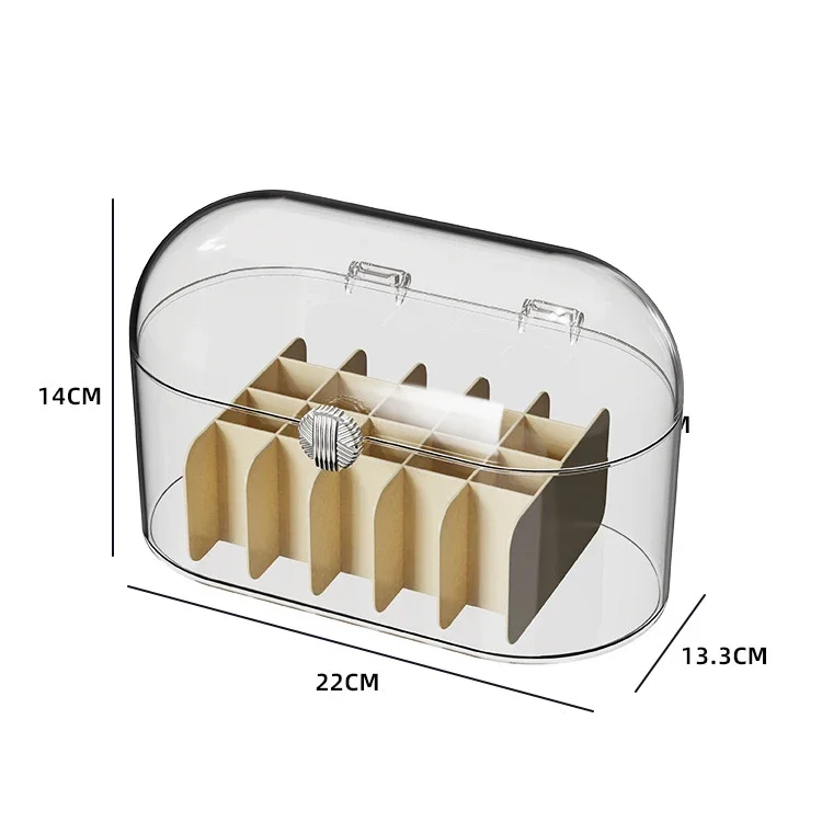 2025 Cosmetics storage box, desktop dresser, skin care product shelf, lipstick finishing box, flip-top small box on the table. 6