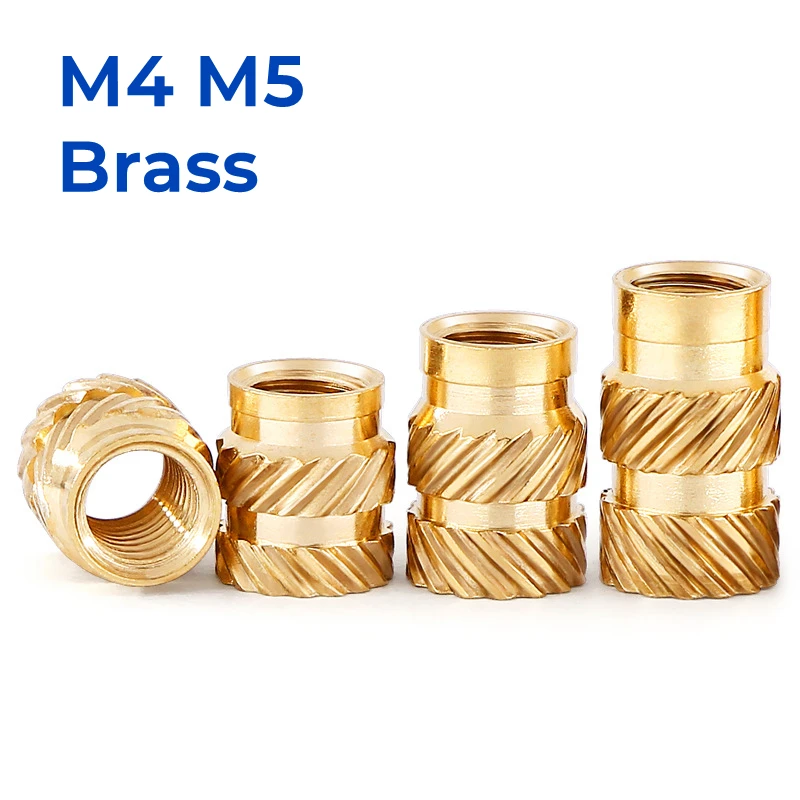 

M4 M5 Brass Insert Nut Double Twill Copper Nuts Hot Melt Knurled Thread Nuts Injection Embedment Insertion Copper Nut