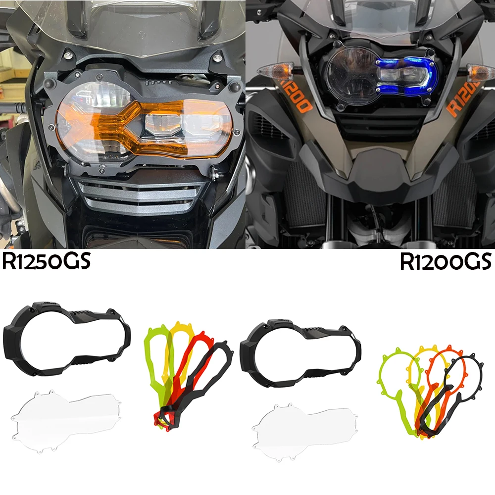 

Motorcycle Headlight Protector For BMW R1200GS GSA R1250GS LC Adventure With 4 Color Fluorescent Cover 2013- 2024 2023 2022 2021