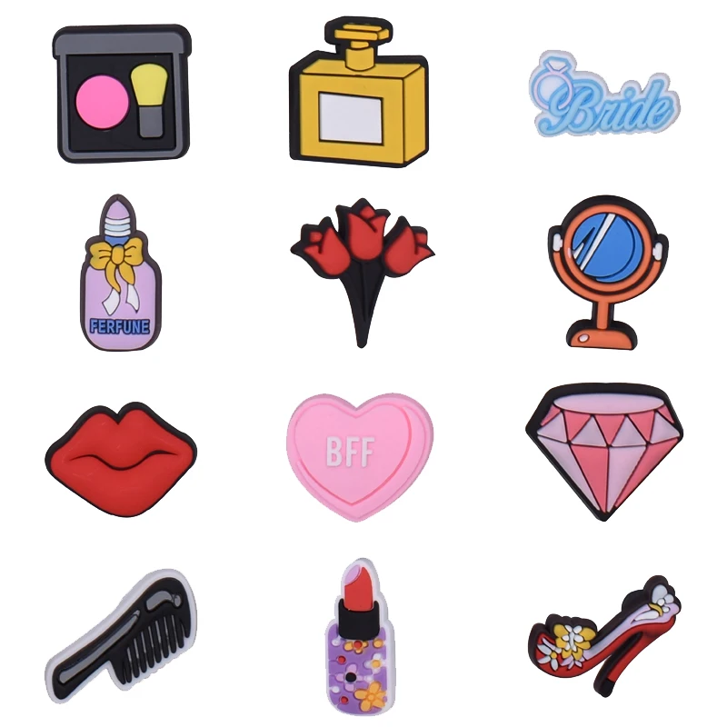 

1Pcs Makeup for Crocs Charms DIY Badge Unisex Sandals Buckle Kids Pins Decoration Jeans Shoe Accessories X-mas Gift Wholesale