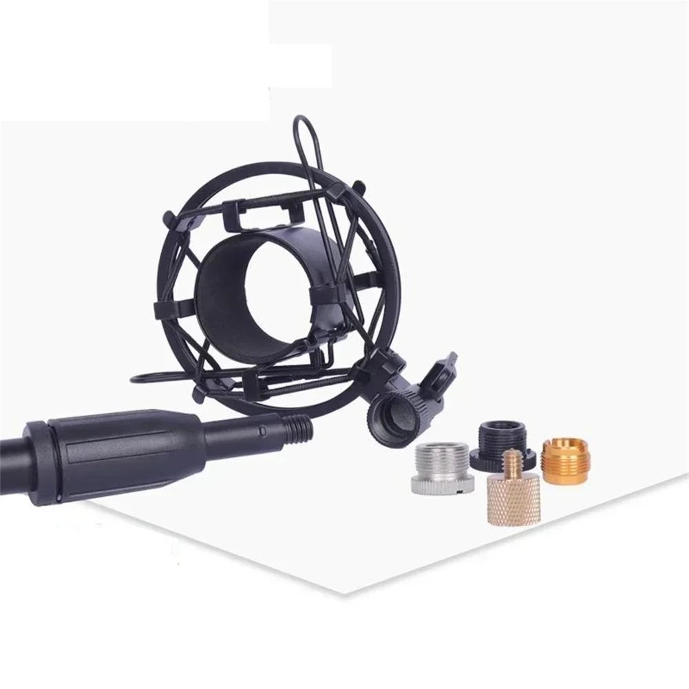5/8Male To 3/8 1/4Female Threaded Screw Mic Stand Clip Mount Adapter Accessories For Professional Recording Microphone Microphone Mount Clamp Microphone Adapter