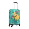 Game Pokemon Psyduck Printed Suitcase Cover Vacation Business Useful Luggage Supplies Protection 3