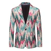 One Button Jacquard Suit Men's Clothing Fashion Men Luxury Party Stage Wedding Trend Red Dress Slim Fit Blazer Jacket 5