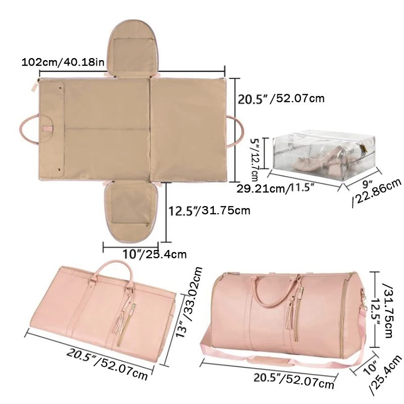 Extra Large Luggage Travel Bag Waterproof Leather Handheld Folding Luggage Outdoor Fitness Bag Multi Functional Storage Bag 2