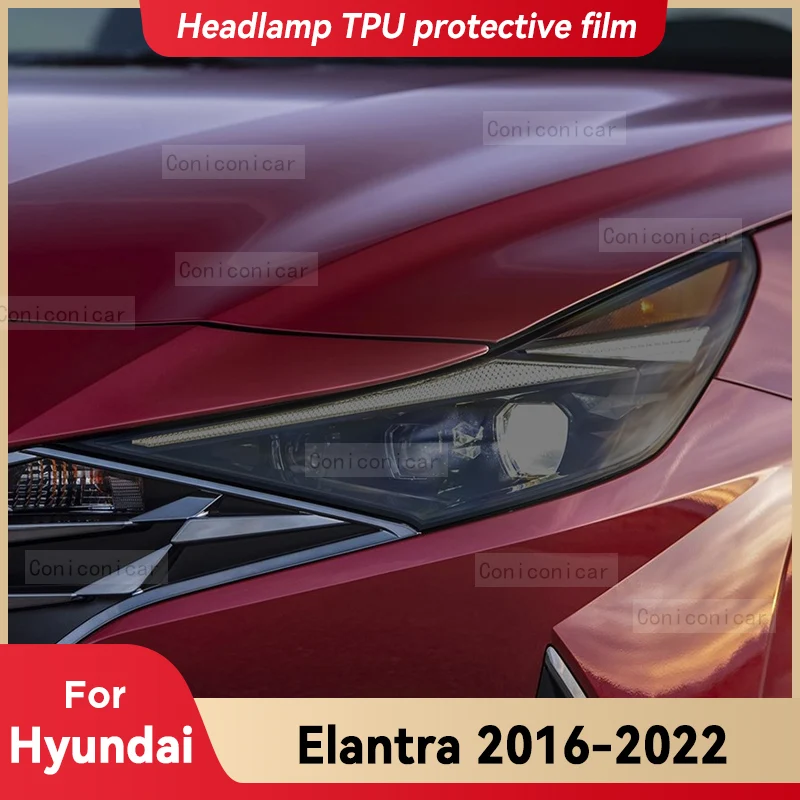 

Для Hyundai Elantra GT Sport N Line 2016-2022, автомобильная фара, ТПУ Защитная крышка, пленка, передняя подсветка, изменение цвета, наклейка