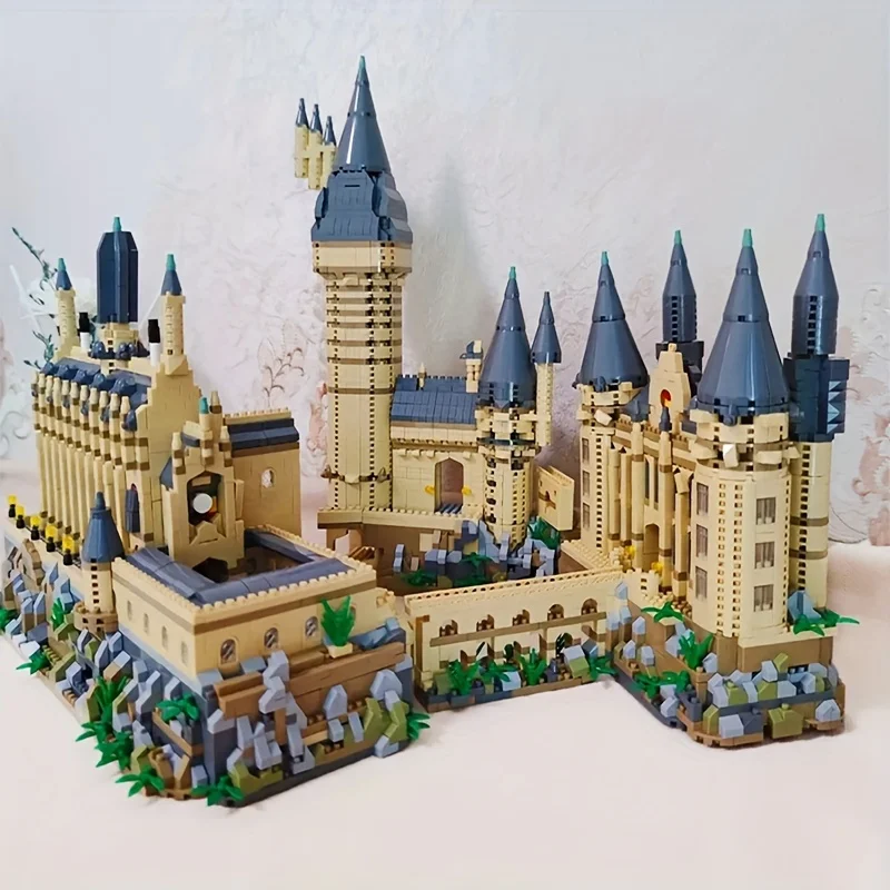 Micro Bricks City Creative Medieval Magic Castle Series School Architecture Palace Model Building Blocks Gifts Kid Assembly Toys - Bilde 3