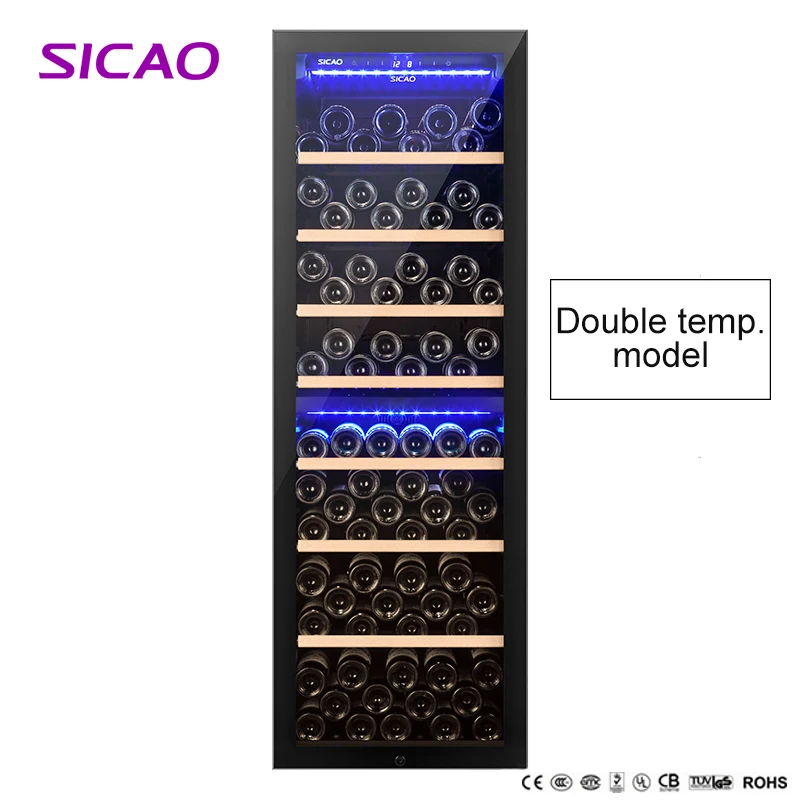 Cooling System Corner Open Furniture Refrigeration 500 Small Order Zone Compressor Cellar Wine Fridge Refrigerator