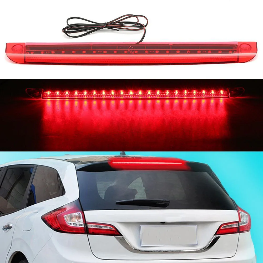 120cm Universal Red LED Car High Mount Level Third 3RD Brake Stop Rear Tail Light 12V Car Motorcycles Replacement Accessories