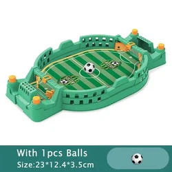 Compact Foosball Table - Tabletop Soccer Game for Indoor Fun and Entertainment (Green With 1 Balls)