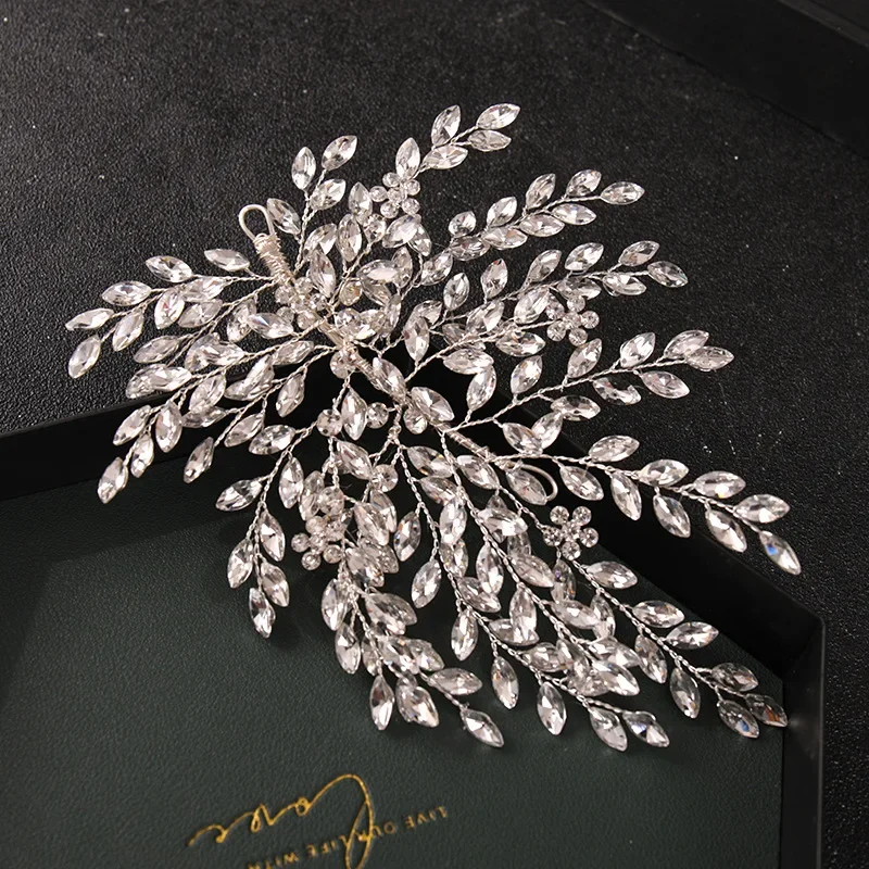 Silver Color Crystal Headband Hairband For Women Rhinestone Party Headband Bridal Wedding Hair Accessories Jewelry Gift hair accessories bridal hair accessories bridal jewelry set