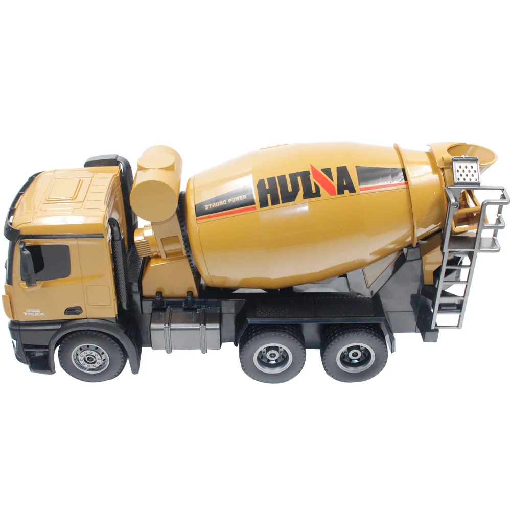 Huina Large Ten Channel 1:14 Semi-Alloy Concrete Mixer Sound And Light Remote Control Engineering Car Model Children'S Toys 3
