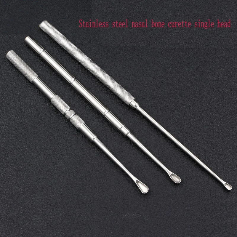 

Stainless Steel Nasal Bone Curette, Single Head Curette, Heart-Shaped Round Surgical Instrument And Tool For Cosmetic Rhinoplast