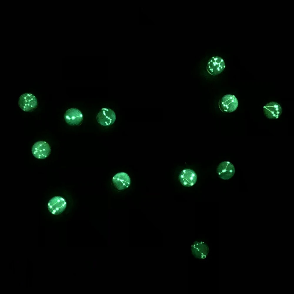 Metal Book mark Luminous Reading Feather Bookmark Bookmark Pendant 12 Constellation Noctilucent