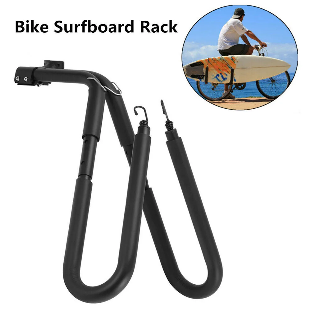 Aluminum Bicycle Surfboard Hanger Rack Anti Slip Longboard Bike Surfboard Stand For Short Boards SUP Paddle Bicycle / Motorcycle