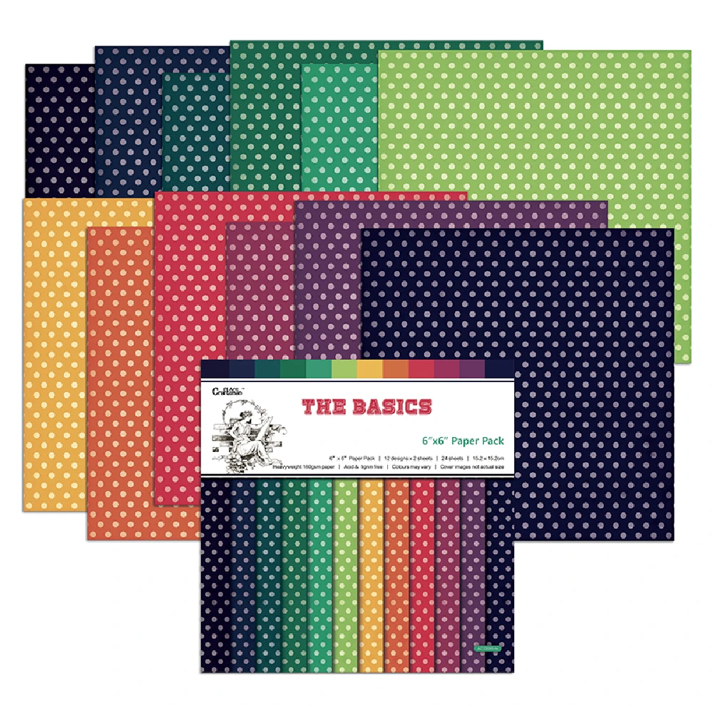 24 sheet 6"X6" forever pack colored dots patterned paper Scrapbooking paper  pack handmade craft paper craft Background pad| | - AliExpress