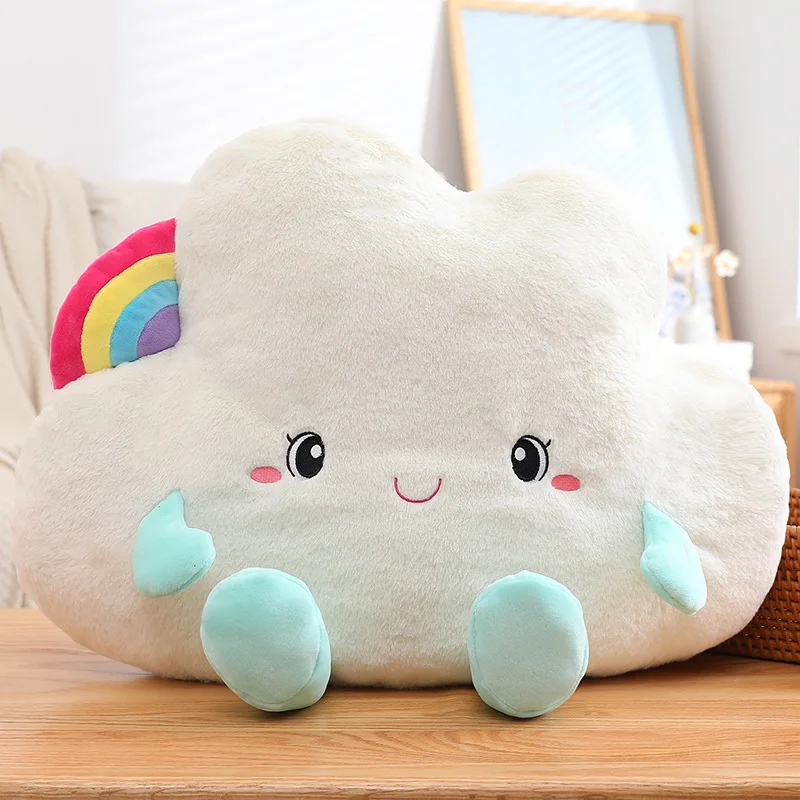 Inyahome Cloud Plush Pillow Decorative for Bed Cute Pillows for Bedroom Fun  Fuzzy Throw Pillows Cushion Kids Funny Decorative - AliExpress