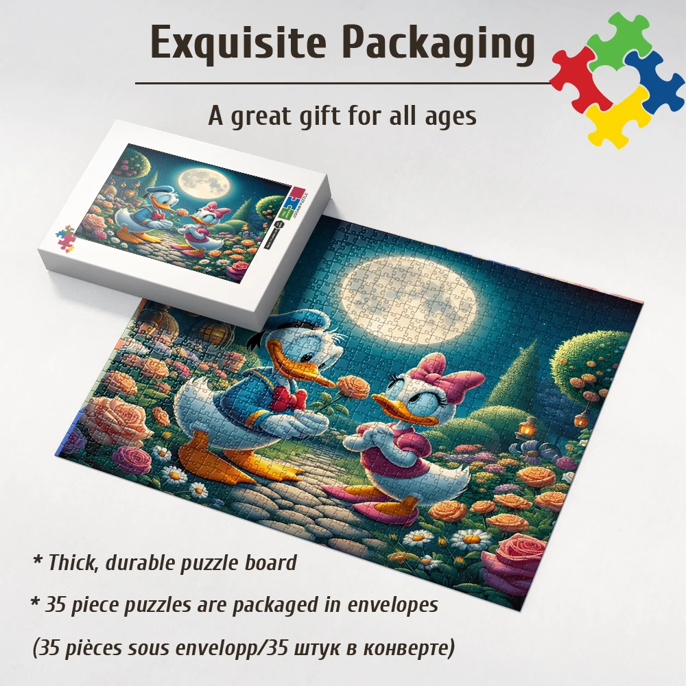 35/300/500/1000 Pieces Disney Donald Duck puzzle Puzzles wooden onePiece Puzzles for Adults childrenEducational Toys Gifts 3