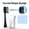 Replacement Toothbrush Heads Compatible with Gleem Electric Toothbrush, W Shape Design Planted with Nylon Bristle Black ,10 Pack 6