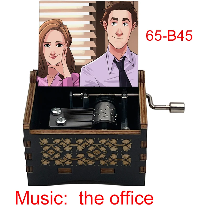 Forrest Gump Music Box Black Wood Handed 18 Tones Musical Gifts for Encourage Kids Birthday Friends Delicate Office Ornaments