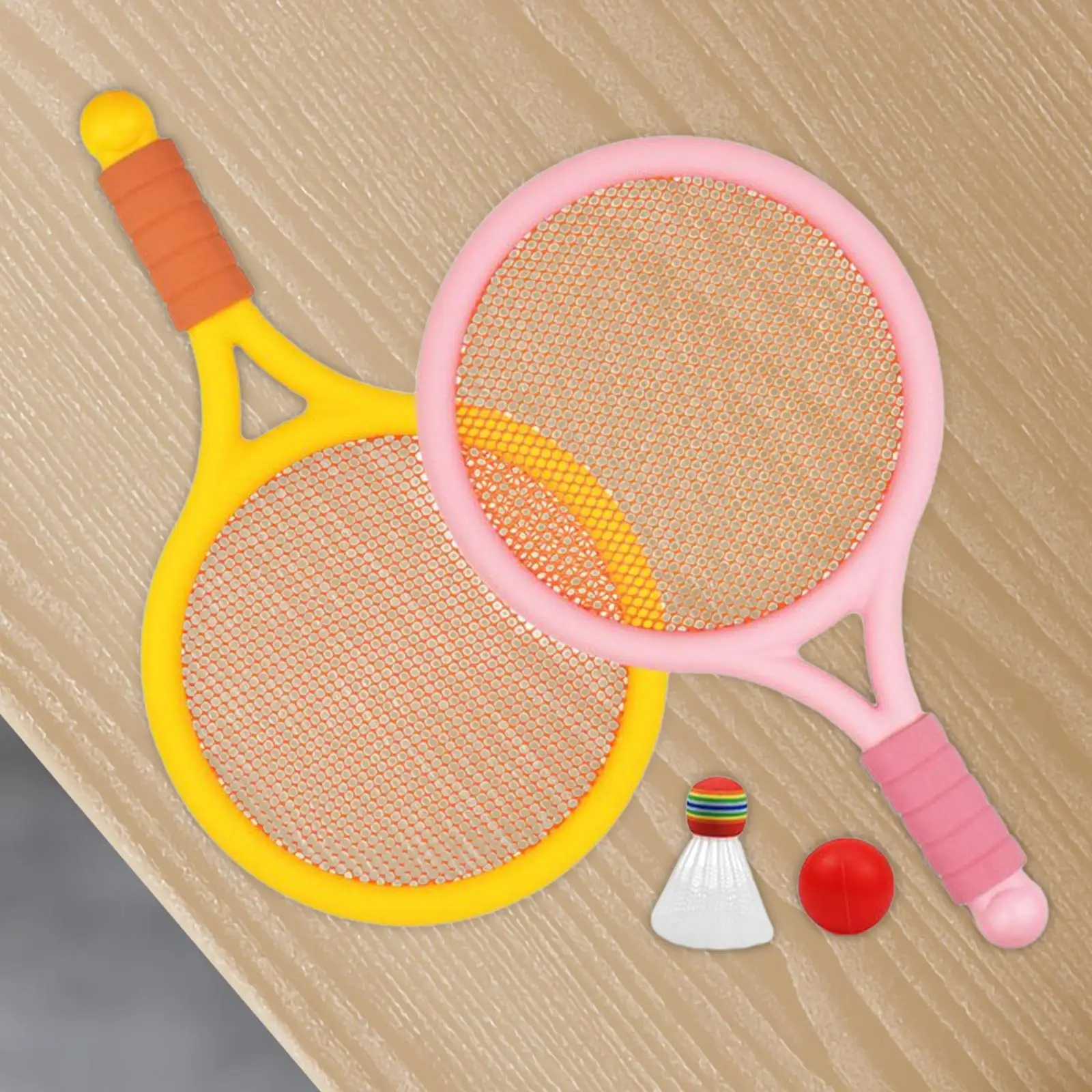 Lightweight Children's Badminton Tennis Set with Ball and Shuttlecock Racket for Girls Indoor Outdoor Toddlers Backyard Boys