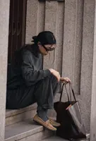 2025 Autumn/Winter new  women's multi-color selection classic simple all-in-one hooded loose long-sleeved hoodie sweatpants - Image 6