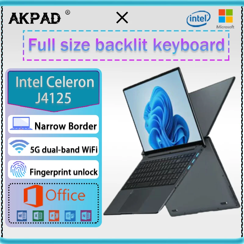 15.6inch Computer Pc Laptops Notebook Ssd Intel Celeron 10th J4125 11th N5105 N5095 Dual Wifi 5g Office Windows 10 Gaming Laptop - Laptops - AliExpress