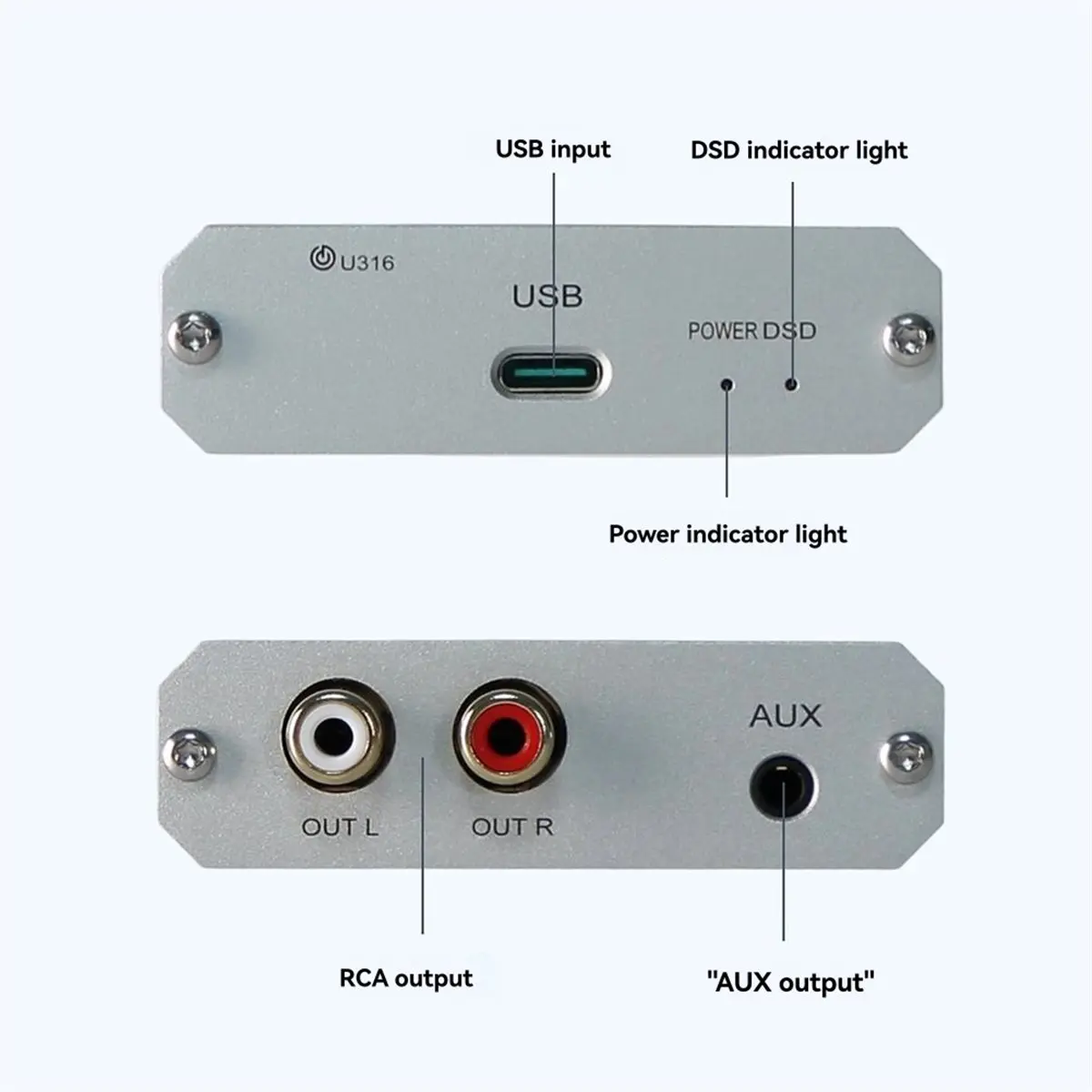 (A32M) 휴대용 풀 밸런스 DAC 헤드폰 앰프 ES9039Q2M DAC USB XMOS316 DSD64-512 AMP 오디오 디코더