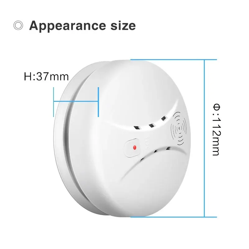 Fire Smoke Detector Sensor Portable Independent Fire Alarm Sensor Home/Office/Mall/Hotel/Restaurant Security Alarm System - 6