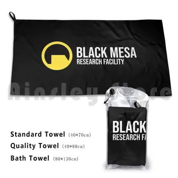 Black Mesa Research Facility Bath Towel Beach Cushion Black Mesa Half Life Valve Gordon Freeman Video Game
