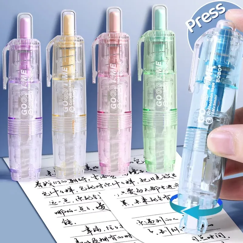 Cute Korean Correction Tape for Students Whiteout Roller Pen Eraser School Supplies Stationery Office Writing Tool Durable Gift