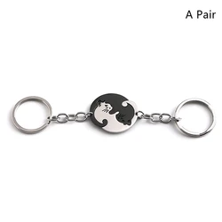 Charming Cat Heart Keychain - Creative Patchwork Keyring Accessory Gift (A1)