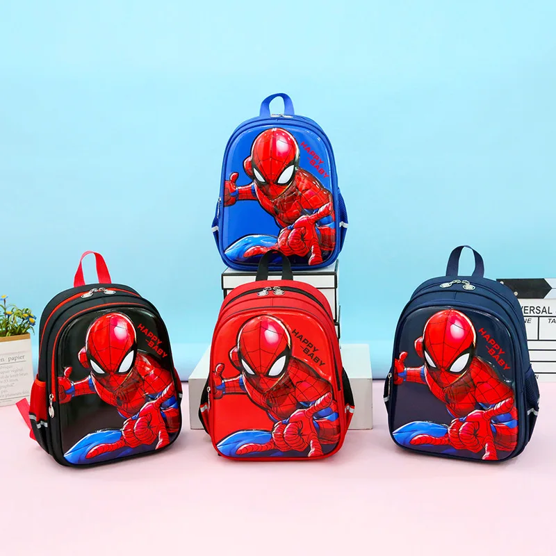 Kids Spider-Man School Backpack – Red & Blue Cartoon School Bag